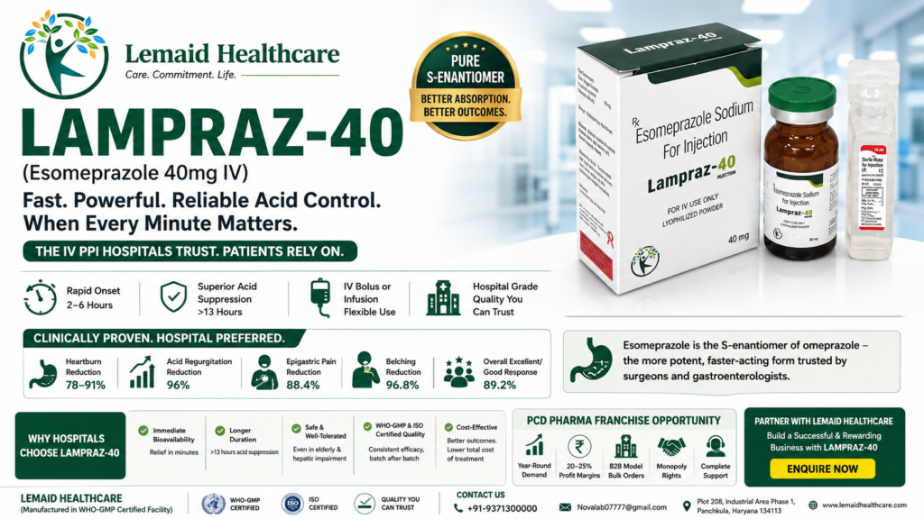 LAMPRAZ-40: Trusted hospital-grade acid control