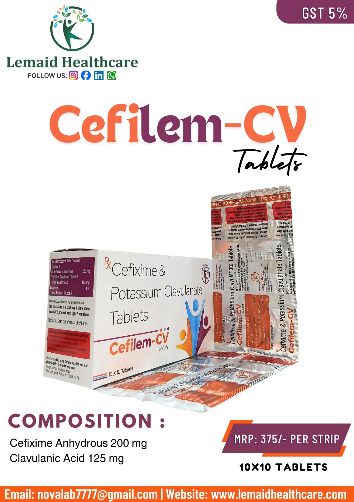 Cefilem-CV Tablets
