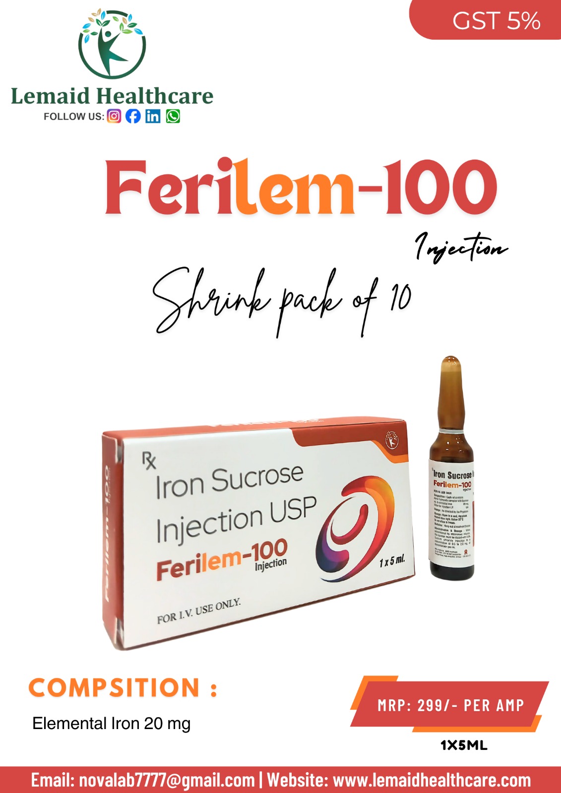 Ferilem-100 Injection