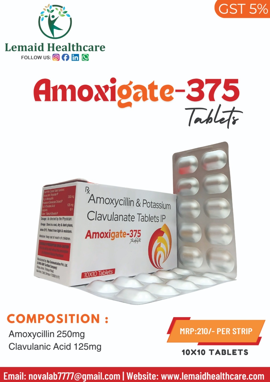 Amoxigate-375 Tablets